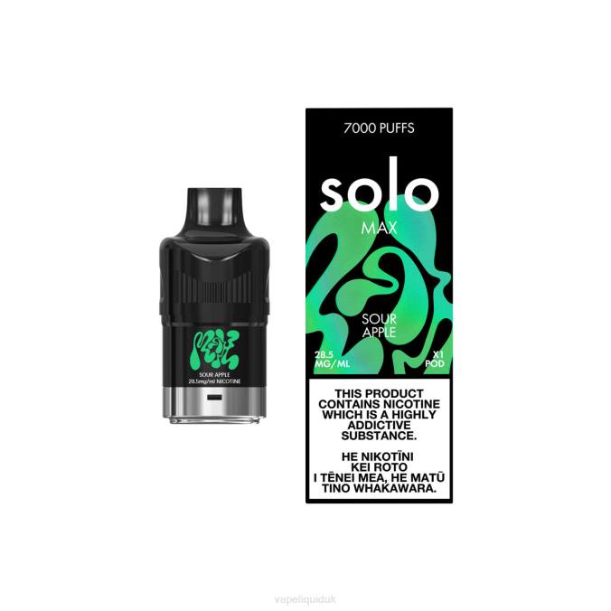 Vape Flavors UK - Solo MAX Pod B08B80 Sour Apple
