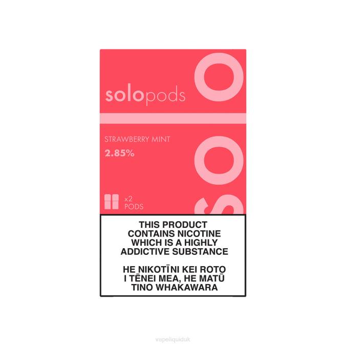 Vape Flavors UK - Solo Replacement Pod 2-Pack B08B60 Strawberry Mint
