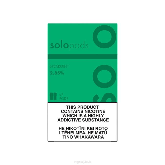 Vape Liquid - Solo Replacement Pod 2-Pack B08B62 Spearmint