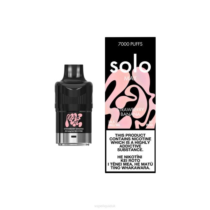 Vape UK - Solo MAX Pod B08B77 Strawberry Banana