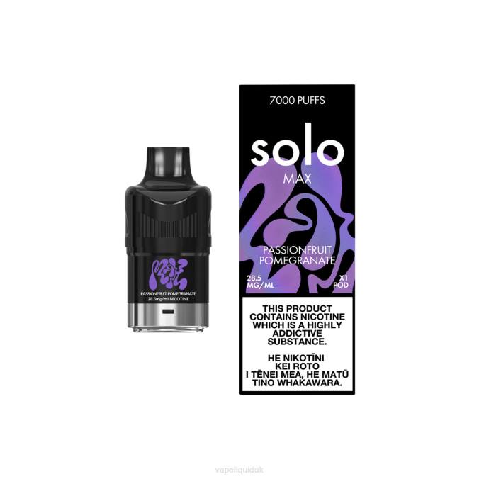 Vape UK - Solo MAX Pod B08B89 Passionfruit Pomegranate