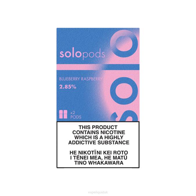 Vape UK - Solo Replacement Pod 2-Pack B08B53 Blueberry Raspberry