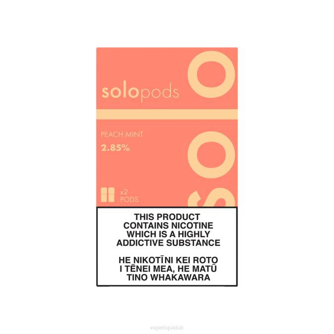 Vape UK - Solo Replacement Pod 2-Pack B08B57 Peach Mint