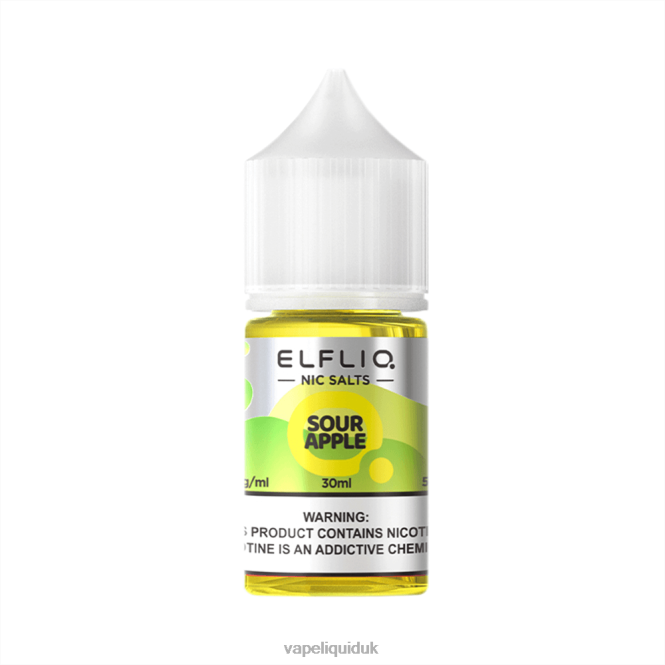 SOUR APPLE 8T8BT28 ELFBAR ELFLIQ nic salt 30ml