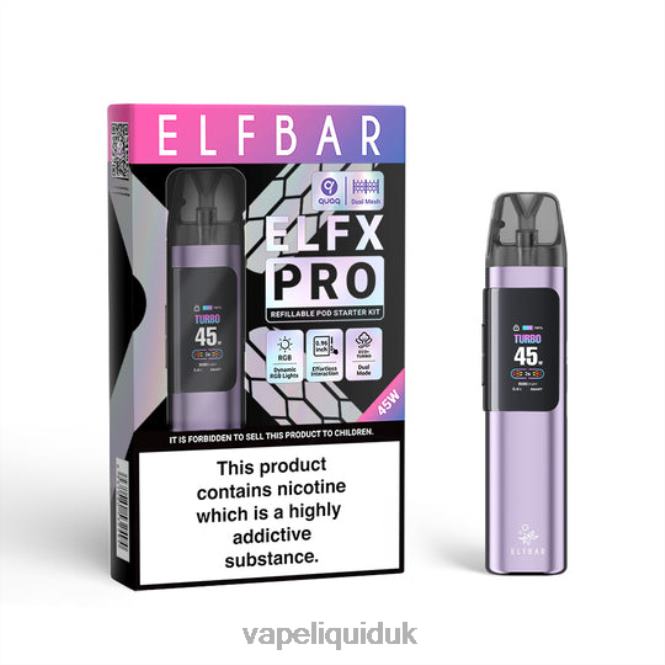 Purple 8T8BT2 ELFBAR ELFX Pro Open Pod Device