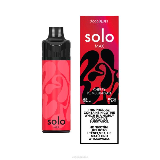 Vape Liquid - Solo MAX Pod Kit B08B66 Cherry Pomegranate