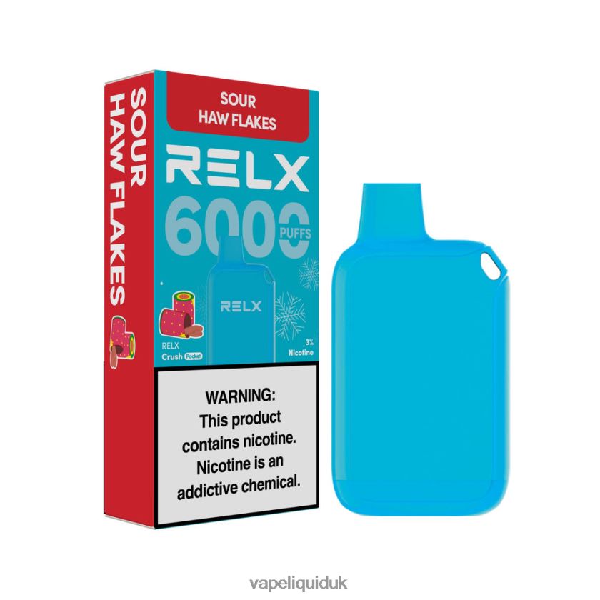 Vape Flavors UK - RELX Crush Pocket 6000 Icy Sour Haw Flakes X06DD016