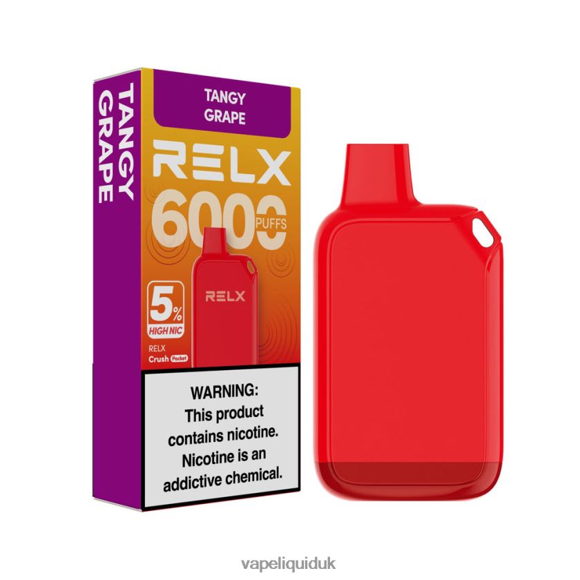 Vape Juice - RELX Crush Pocket 6000 5% High Nic Tangy Grape X06DD027