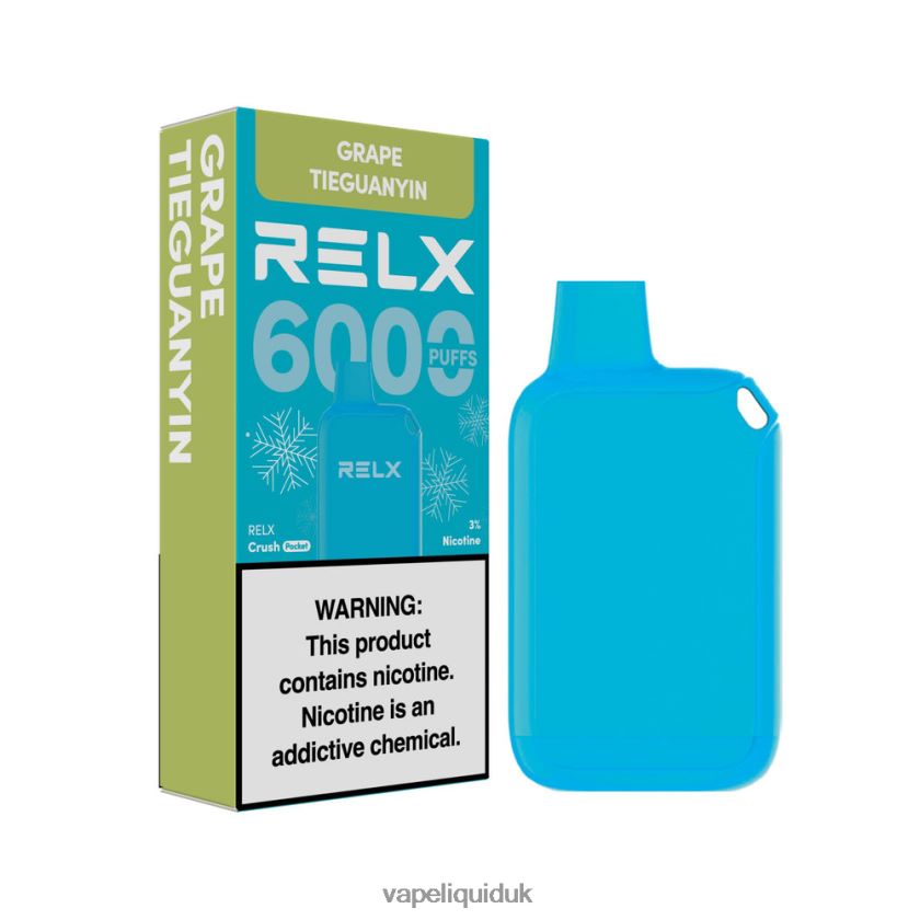 Vape Liquid - RELX Crush Pocket 6000 Icy Grape TieGuanYin X06DD018