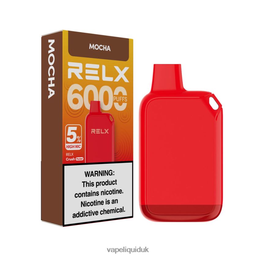 Vape UK - RELX Crush Pocket 6000 5% High Nic Mocha X06DD025