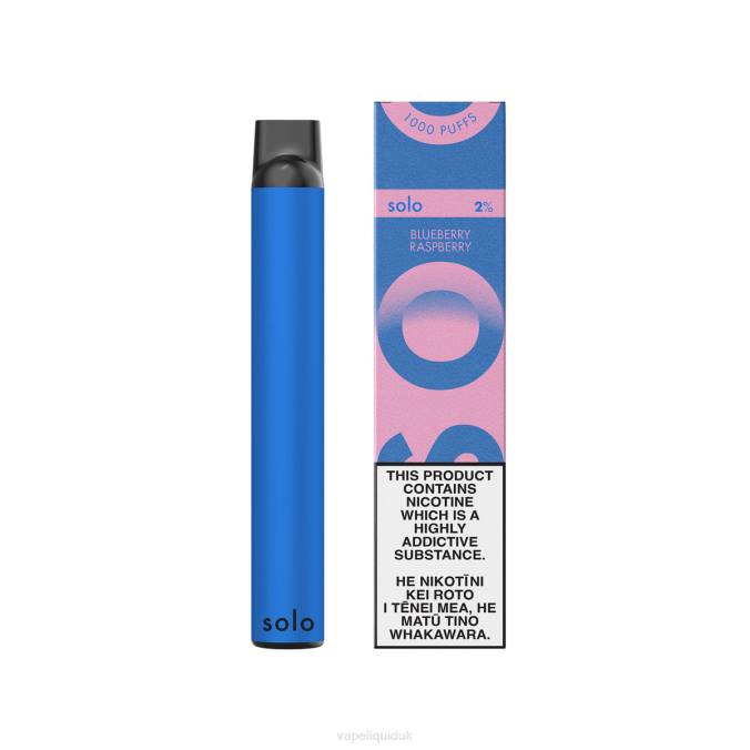 Vape Juice - Solo Disposable Vape Paradise Collection B08B19 Blueberry Raspberry