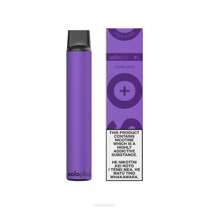 Vape Juice - Solo Plus Disposable Vape B08B27 Grape Mint