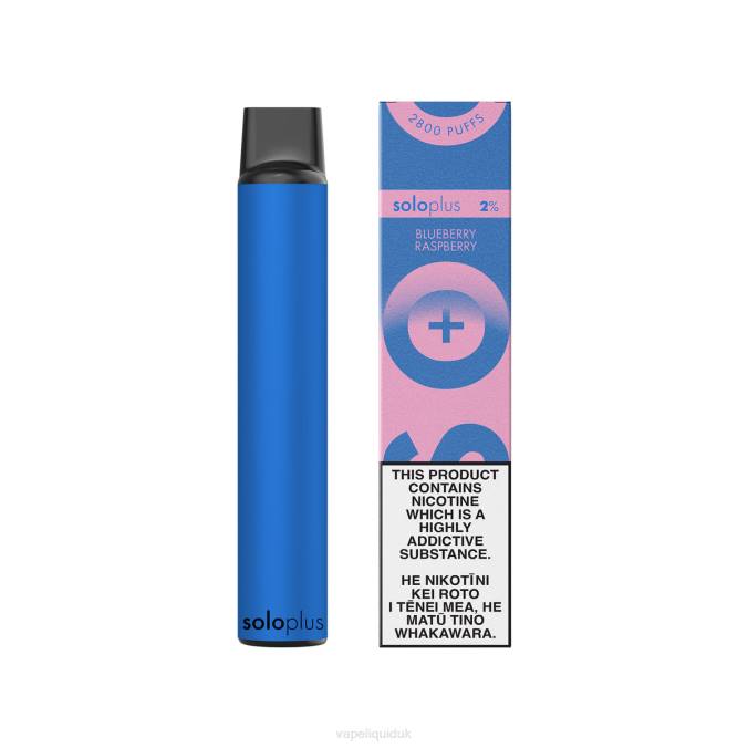 Vape Juice - Solo Plus Disposable Vape Paradise Collection B08B39 Blueberry Raspberry