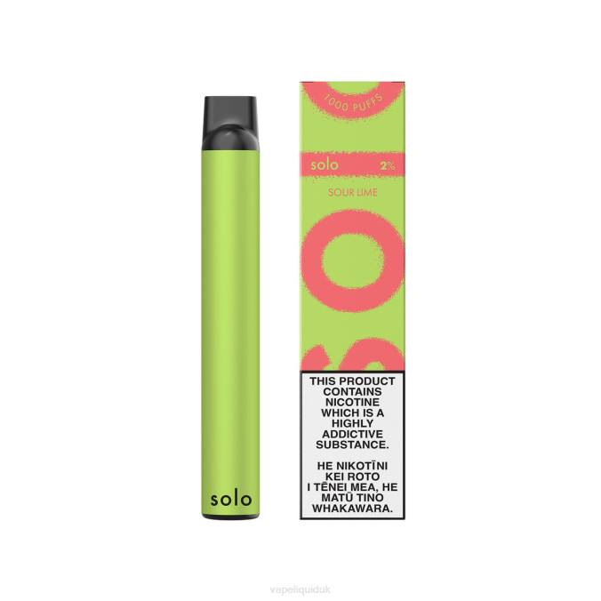 Vape Liquid - Solo Disposable Vape B08B18 Sour Lime
