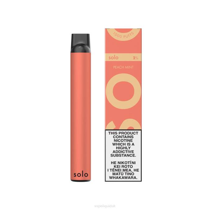 Vape Liquid - Solo Disposable Vape B08B6 Peach Mint