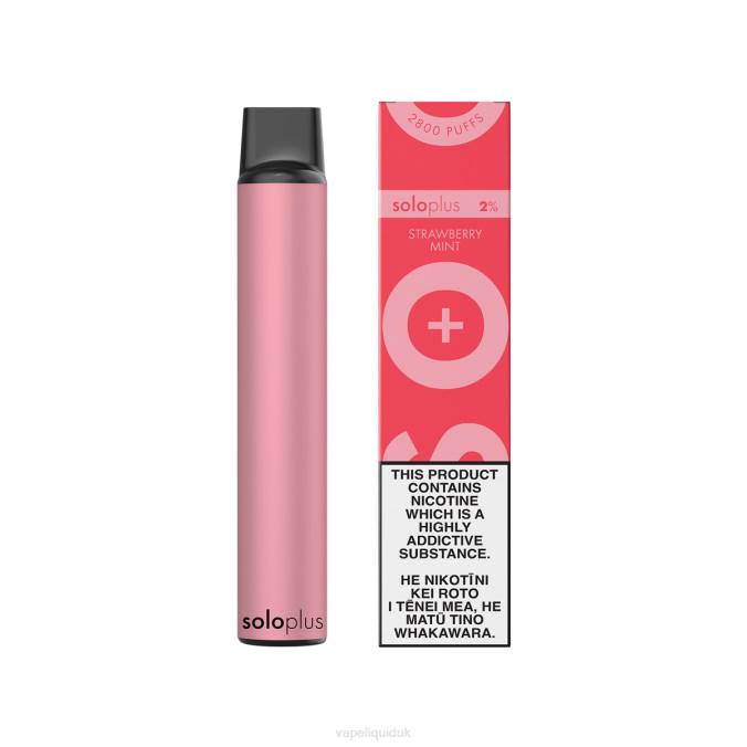 Vape Liquid - Solo Plus Disposable Vape B08B26 Strawberry Mint