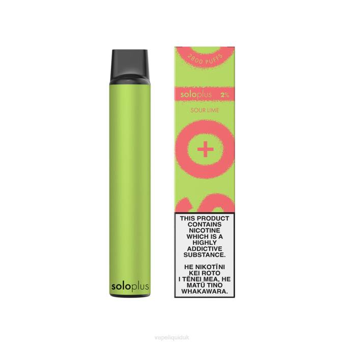 Vape Liquid - Solo Plus Disposable Vape B08B34 Sour Lime