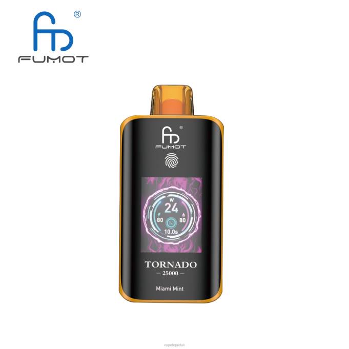 Vape Flavors UK - Miami Mint Fumot Tornado 25000 Disposable Vape 8LH68