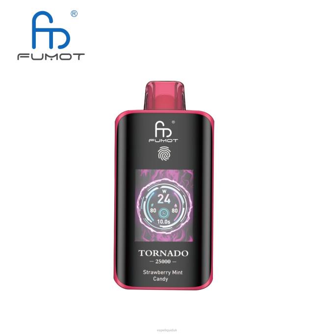 Vape Juice - Strawberry Mint Candy Fumot Tornado 25000 Disposable Vape 8LH615