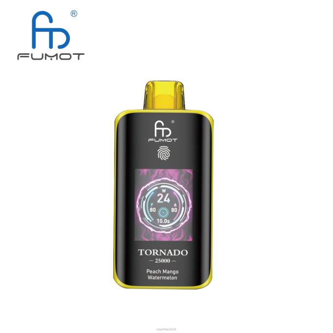 Vape UK - Peach Mango Watermelon Fumot Tornado 25000 Disposable Vape 8LH69
