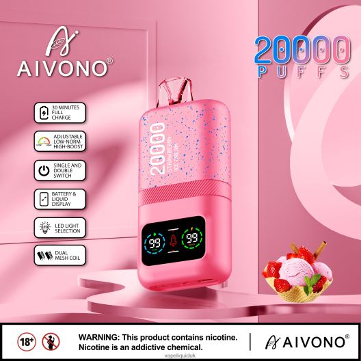 Vape Flavors UK - Aivono AIM magic 20000 Strawberry Ice Cream 00N8Z280