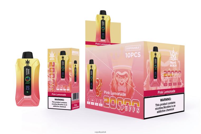 Vape Flavors UK - Bang Beach 20000 Puffs Smart Screen Vape Pink Lemonade RFJZP4