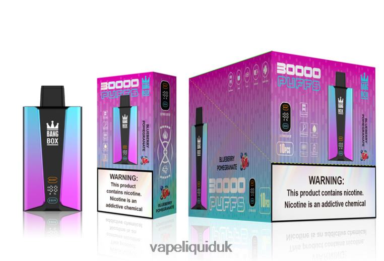 Vape Flavors UK - Bang Box 30000 Puffs Smart Screen Blueberry Pomgerante RFJZP80