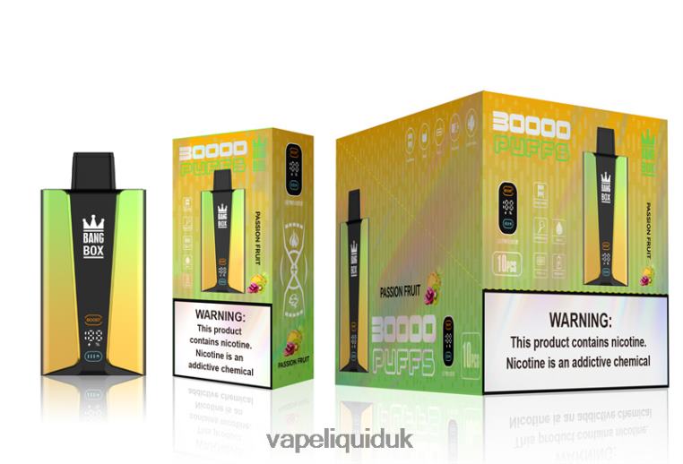 Vape Flavors UK - Bang Box 30000 Puffs Smart Screen Passion Fruit RFJZP84