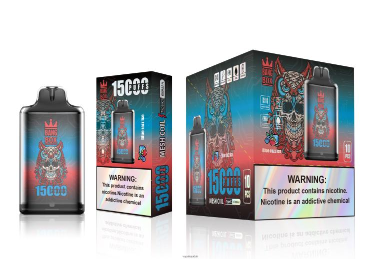 Vape Flavors UK - Bang Box S1-15000 Puffs Blue Razz Ice RFJZP108