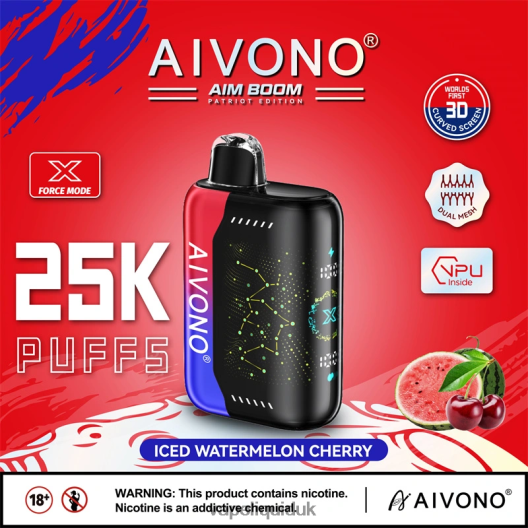 Vape Juice - Aivono AIM BOOM 25000 Iced Watermelon Cherry 00N8Z2347