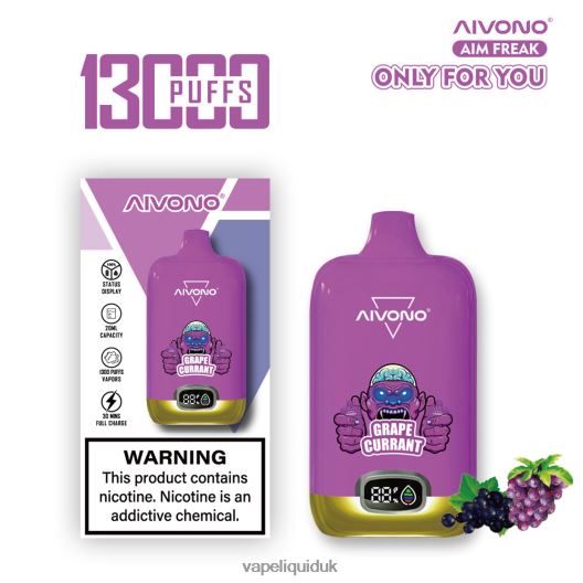 Vape Juice - Aivono AIM FREAK 13000 Grape Currant 00N8Z2251