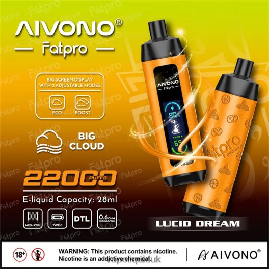 Vape Juice - Aivono Fatpro 22000 Lucid Dream 00N8Z27