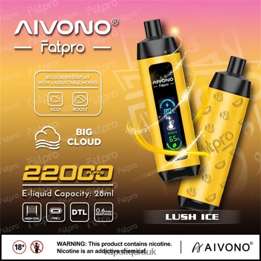 Vape Juice - Aivono Fatpro 22000 Lush Ice 00N8Z23