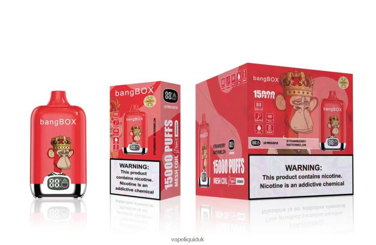 Vape Juice - Bang Box 15000 Puffs Strawberry Watermelon RFJZP47