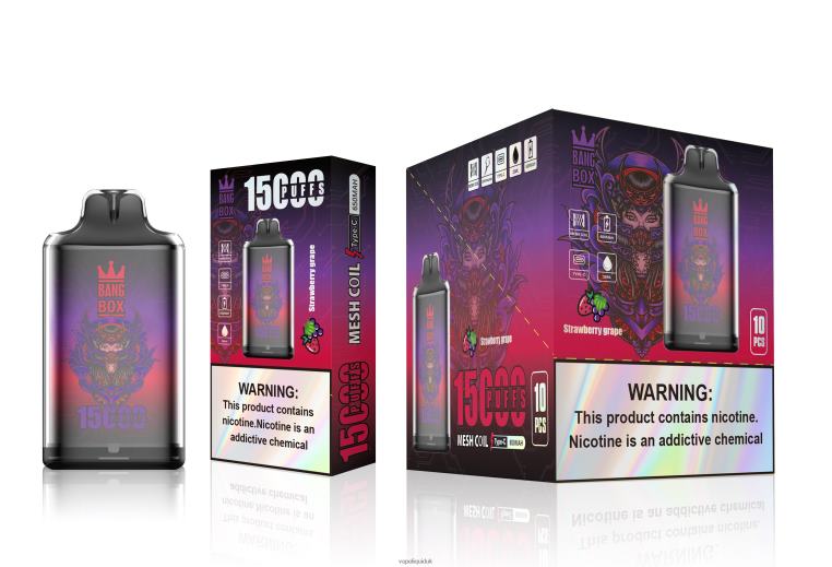 Vape Juice - Bang Box S1-15000 Puffs Strawberry Grape RFJZP111