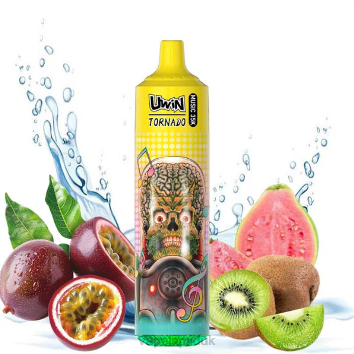 Vape Juice - Kiwi Passion Fruit Guava UWIN CRYSTAL 35K DISPOSABLE VAPE 2LLR23
