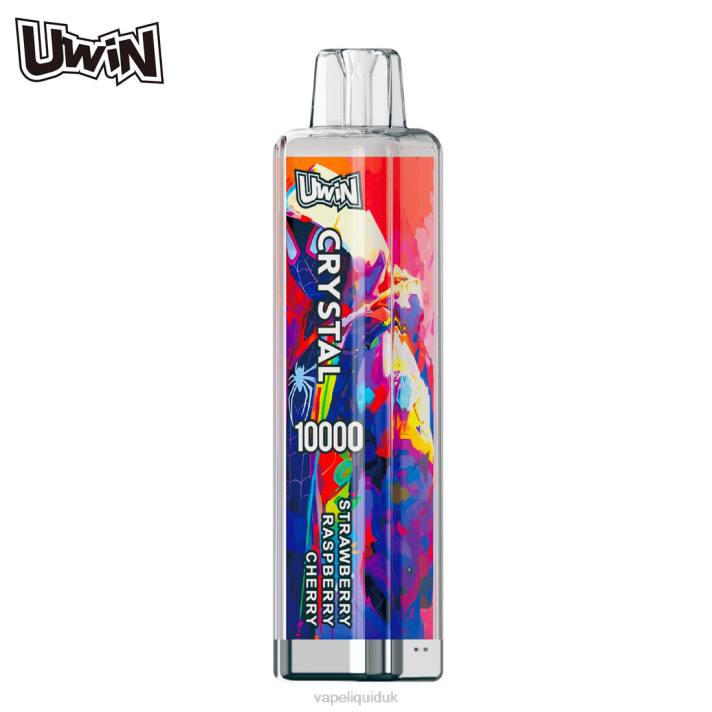Vape Juice - Strawberry Raspberry Cherry UWIN CRYSTAL 10000 DISPOSABLE VAPE 2LLR7