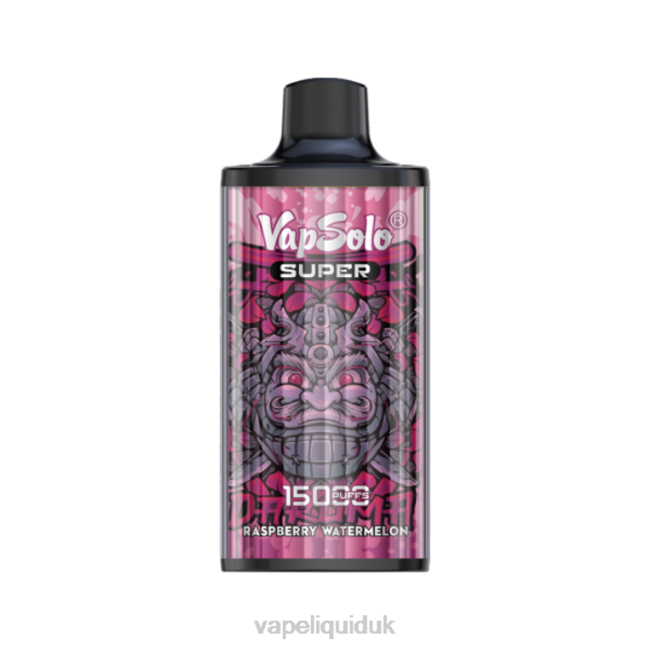 Vape Juice - Vapsolo SUPER Disposable Vape Raspberry Watermelon LJXZ131