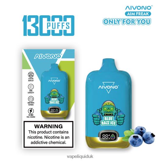 Vape Liquid - Aivono AIM FREAK 13000 Blue Razz Ice 00N8Z2242