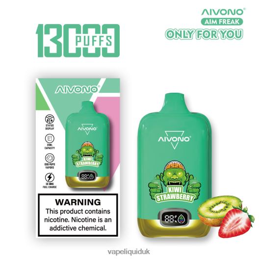 Vape Liquid - Aivono AIM FREAK 13000 Kiwi Strawberry 00N8Z2246