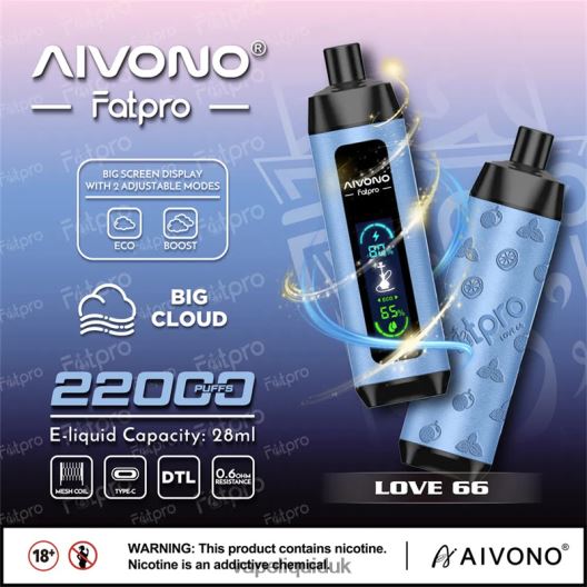 Vape Liquid - Aivono Fatpro 22000 Love 66 00N8Z26