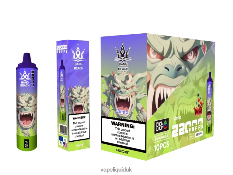Vape Liquid - Bang Beach 22000 Puffs Smart Screen Vimto RFJZP18