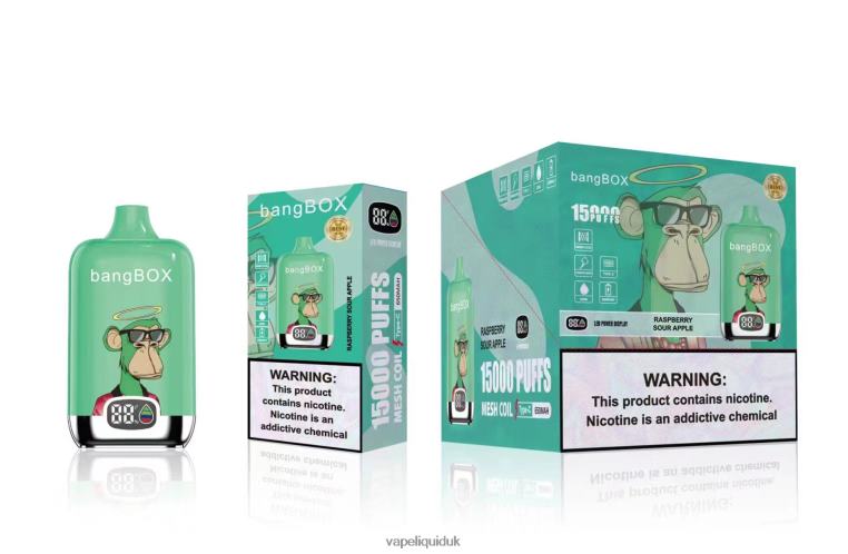 Vape Liquid - Bang Box 15000 Puffs Raspberry Sour Apple RFJZP42