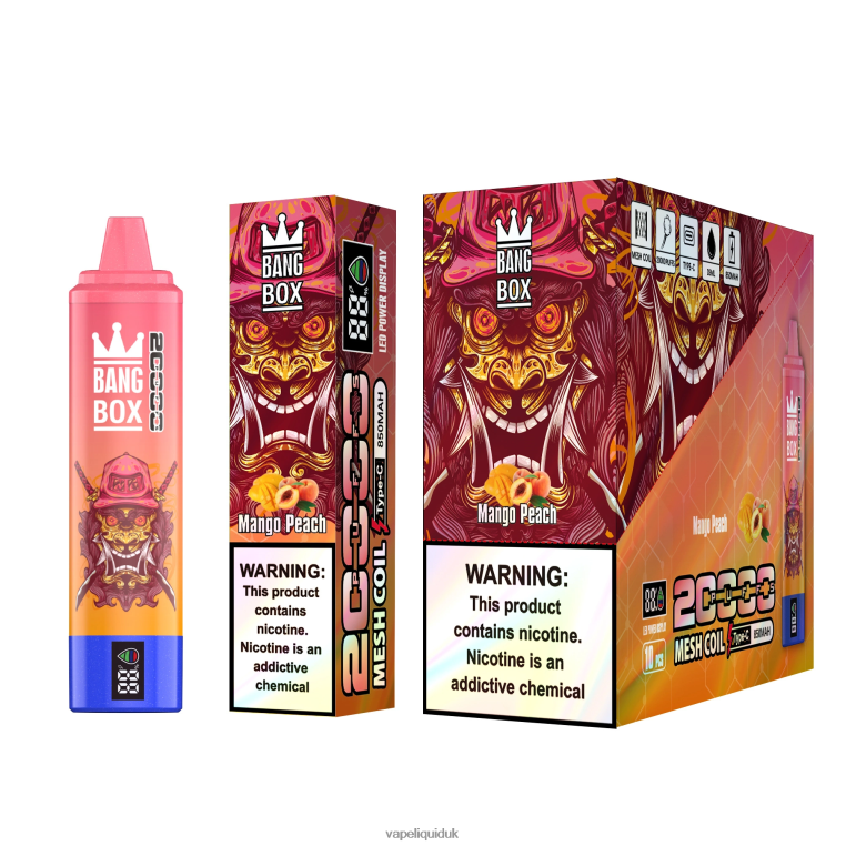 Vape Liquid - Bang Box 20000 Puffs Smart Screen Mango Peach RFJZP58