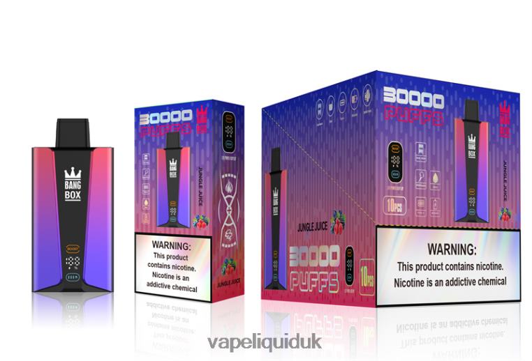 Vape Liquid - Bang Box 30000 Puffs Smart Screen Jungle Juice RFJZP78