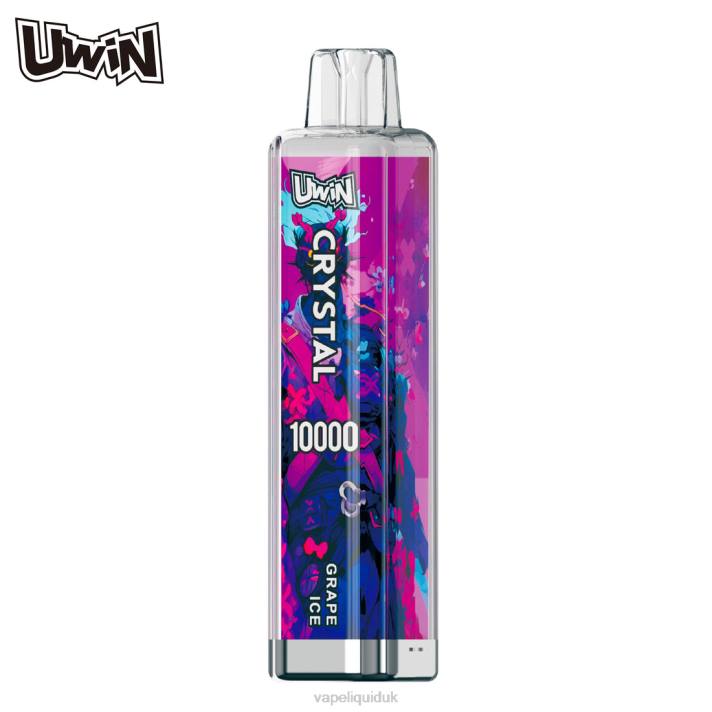 Vape Liquid - Grape Ice UWIN CRYSTAL 10000 DISPOSABLE VAPE 2LLR2