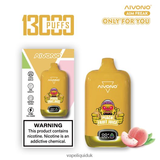 Vape UK - Aivono AIM FREAK 13000 Peach Fruit Juice 00N8Z2245