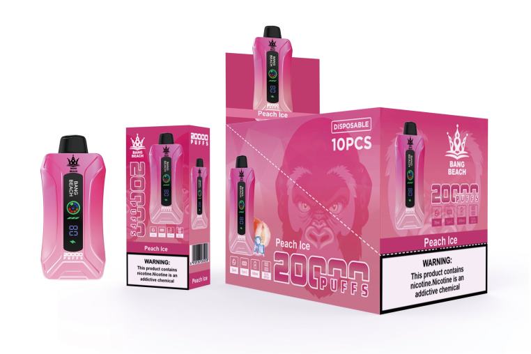 Vape UK - Bang Beach 20000 Puffs Smart Screen Vape Peach Ice RFJZP9