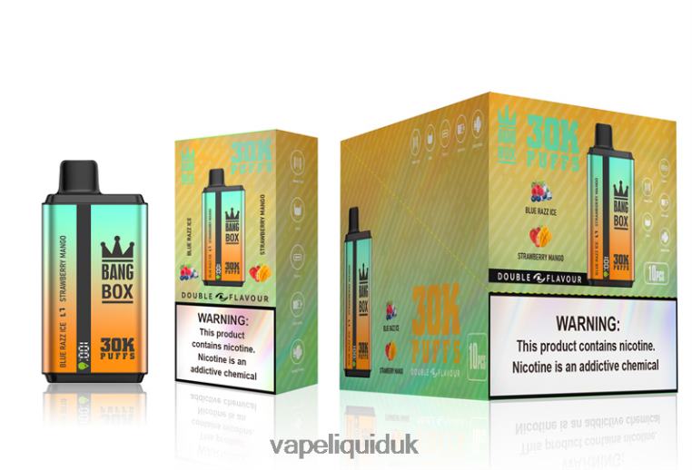 Vape UK - Bang Box 30000 Puffs Dual Flavors Blue Razz Ice & Strawberry Mango RFJZP73
