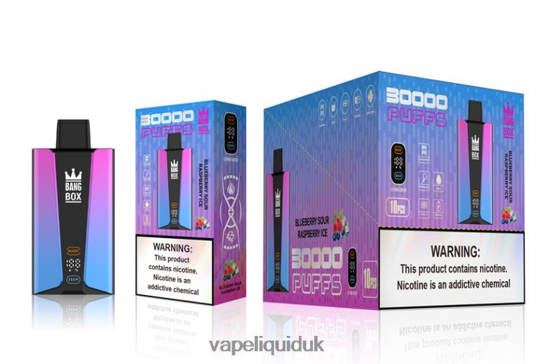 Vape UK - Bang Box 30000 Puffs Smart Screen Blueberry Sour Raspberry Ice RFJZP81